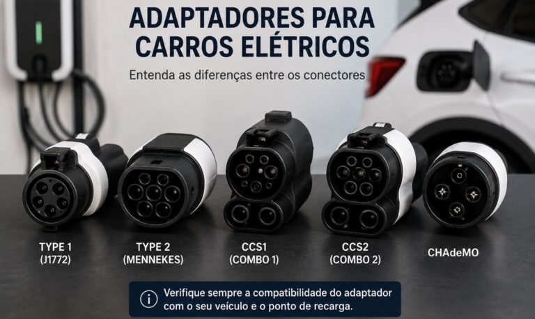 Adaptadores e conectores para recarga de carros elétricos