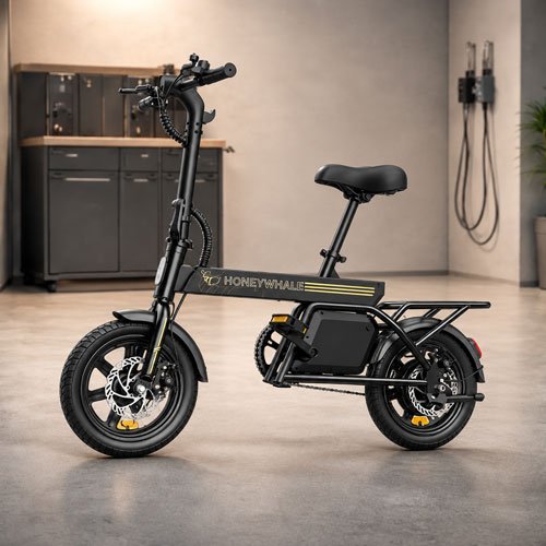 Bicicleta Elétrica Dobrável Honeywhale B20, Aro 14, para Adulto
