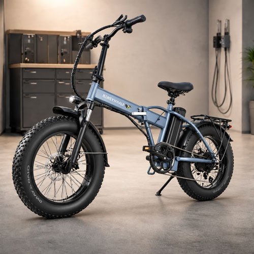 Bicicleta Elétrica Dobrável Honeywhale B20, Aro 14, para Adulto